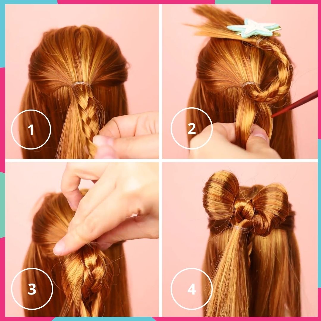 Half-up Hair Bow for doll